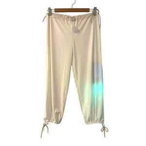 Beach resort vacation lightweight white pants size M UV protection pool